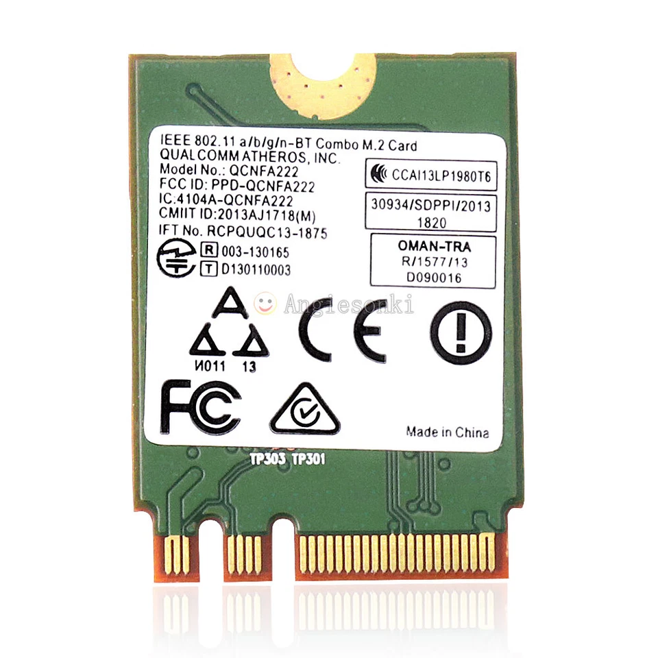 Atheros QCNFA222 AR5BWB222 2.4/5GHz BT4.0 802.11ABGN Wifi Card 4K380 M.2 Adapter - Image 3 of 4