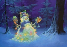 Let it Glow Glitter LPG Greetings Christmas Card