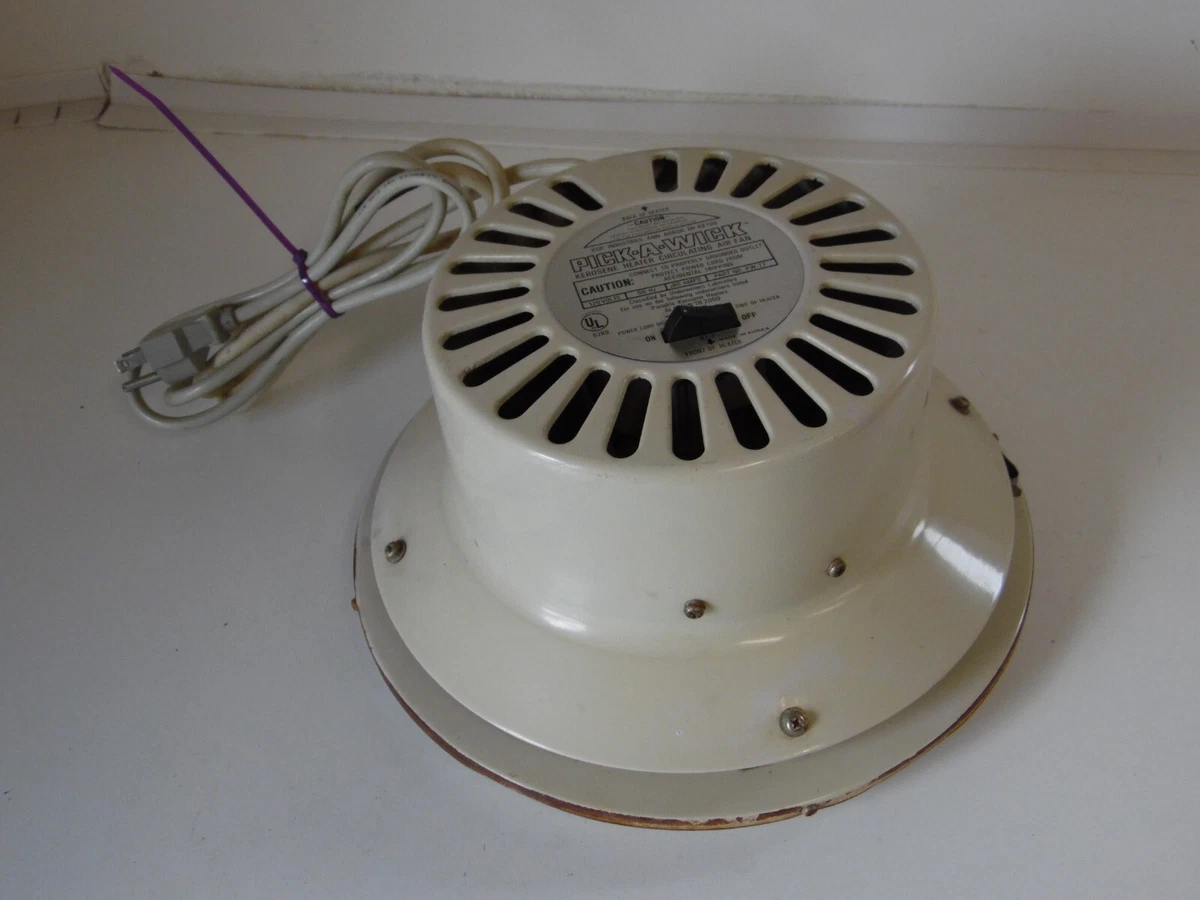Pick-a-wick kerosene heater circulating air fan sits on top model pw-17 |  eBay