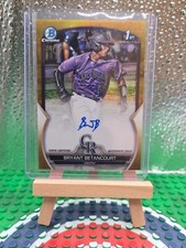 2023 Bowman Chrome Gold Auto #CPA-BB Bryant Betancourt (AU, RC) Colorado Rockies