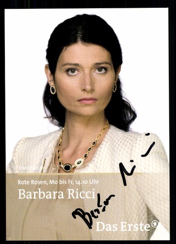 Barbara Ricci Rote Rosen Autogrammkarte Original Signiert ## BC 51964 ...