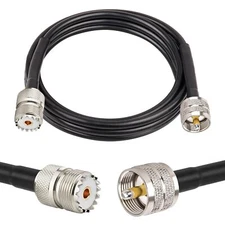 3FT RG58 PL-259 UHF CB Coax Cable Male to Female Low Loss Antenna Extension