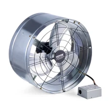 Gable Mount Fan, 15 Inch Attic Exhaust Fan with Adjustable Thermostat & Outer Me