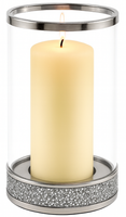 Windlicht Glas Rund 24Cm Ø13Cm – Teelichthalter KerzengläSer Deko Windlichter