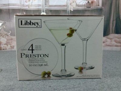 Libbey Preston Martini Gläser 4er Set 10oz Klar Cocktailglas 16 x 11 cm
