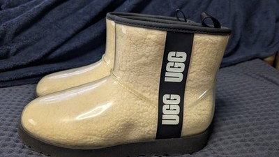 UGG Women's Classic Clear Mini Boot, Size 9, Waterproof, Lined, Cream