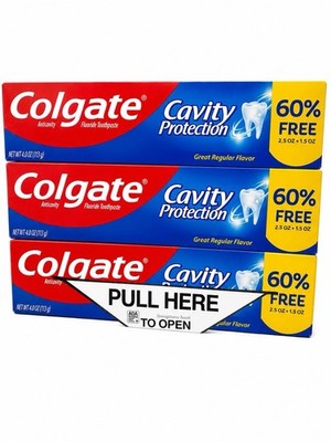 Colgate Cavity Protection Toothpaste Regular Flavor 4.0 oz (113g) - 6 Tubes NEW