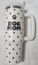 NEW Aldi Adventuridge Dog Mom 30 oz Thirst Crusher Tumbler Polka Dot--FREE SHIP!