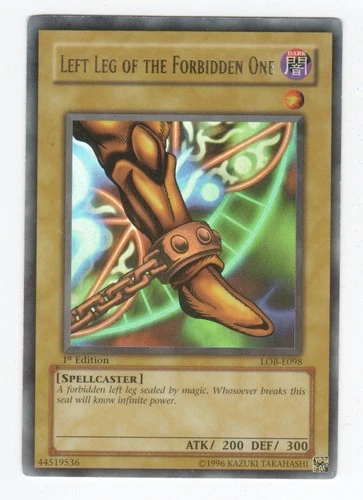Left Leg of the Forbidden One LOB-E098 Ultra Rare 1st Edition Yugioh