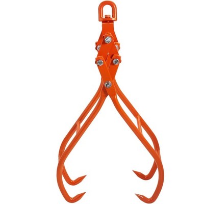 Versatile 28in 4-Finger Log Tongs 2205lb Load Eagle Claw Swivel
