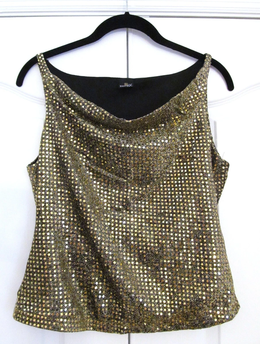 Sequin Gold Tank, Cami Tops for Women for sale | eBay