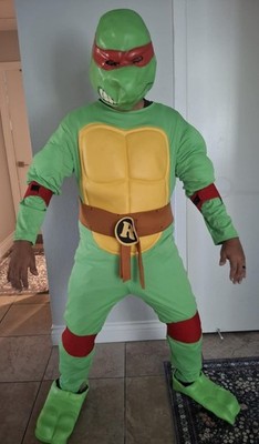 Adult Raphael Overhead Latex Mask Teenage Mutant Ninja Turtles Costume