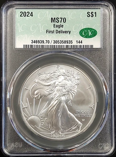 2024 Silver Eagle certified MS 70 by CAC! NO RESERVE! sku 5144