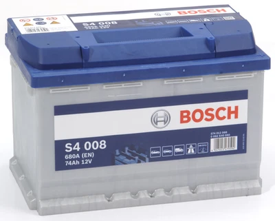 Batterie de démarrage Auto BOSCH S4008 - 12V 74Ah 680A (EN) - Photo 1/4