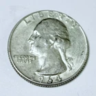 1964 D Washington Quarter 90% Silver, Circulated Coin #5595