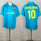 Football shirt soccer Barcelona Away 2007/2008/2009 Nike jersey Ronaldinho #10 L