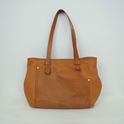 Ellen Degeneres ED Leather Love Tote Bag Happiness Coin Pouch Tan