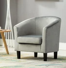 MCC® Velvet Fabric Tub Chair Armchair Club Chair for Dining Living Room & Cafe