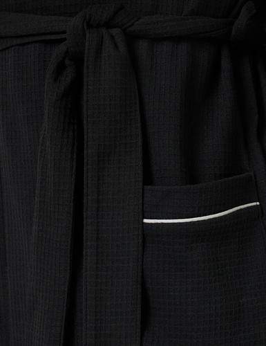 Men's Elegant Lightweight Waffle Robe - Cozy Big & Tall Loungewear Essential - Picture 7 of 9