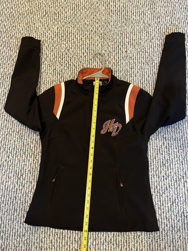 Harley Davidson Womens Black Orange Full Zip Jacket 98505-11VW Size Small - Picture 8 of 11