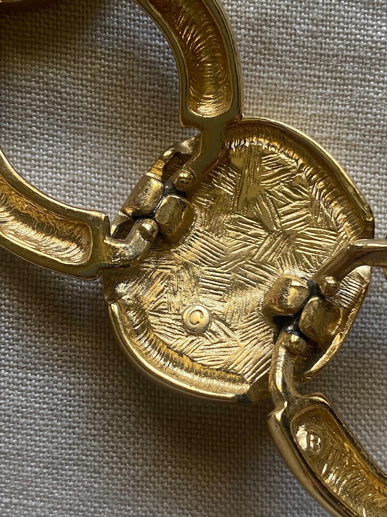 RARE! Authentic Givenchy Vintage Statement Gold T… - image 7