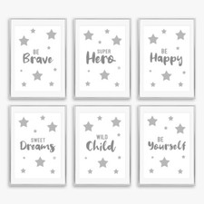 Children's Bedroom Nursery Wall Art Posters Quote Prints Typography Pictures NEW