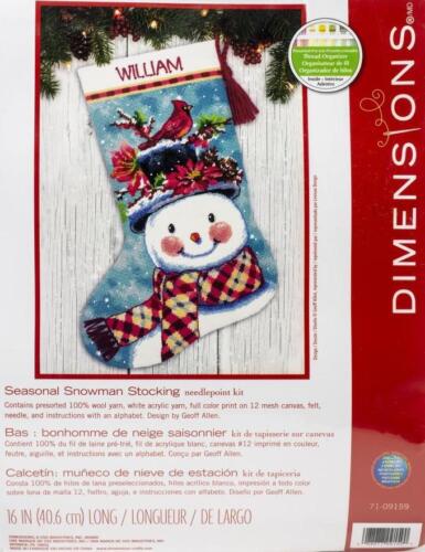 Hágalo usted mismo Dimensions Juego de Medias con Aguja de Navidad muñeco de Nieve de temporada 09159 - Imagen 2 de 4