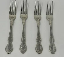 Oneida Mandolina Set of 4 Dinner Forks 8" Quality 18/10 Stainless