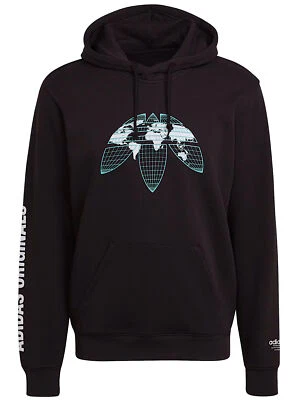 adidas Originals Herren Hoodie Sweatshirt Kapuzenpullover Trefoil Gr.2XL schwarz