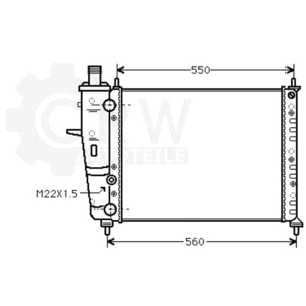 Prasco KüHler WasserküHler MotorküHler Aluminium FüR Fiat Brava-image