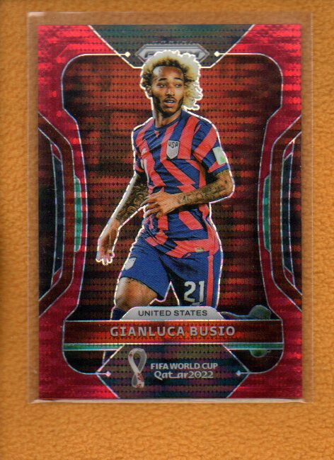 Gianluca Busio 2022 Prizm World Cup Prizms Breakaway Red #202 /99 United States