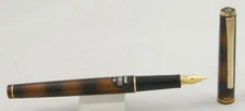 Pilot Duet Brown/Black & Gold Fountain Pen - Fine Nib - 1980's New-Old-Stock