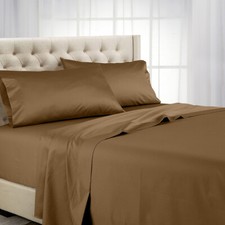 600 Thread Count Solid Sheet Set Combed Cotton Bed Sheet Set- Deep Pocket