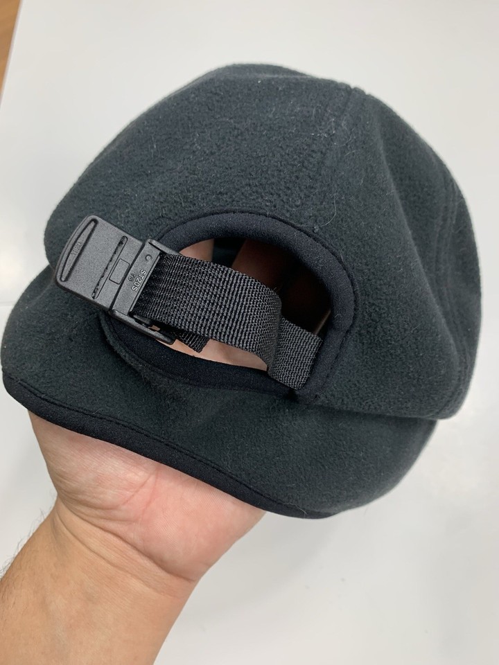 Mens L.L. Bean Fleece Hat The Weather Channel Cap Black Hiking Ear