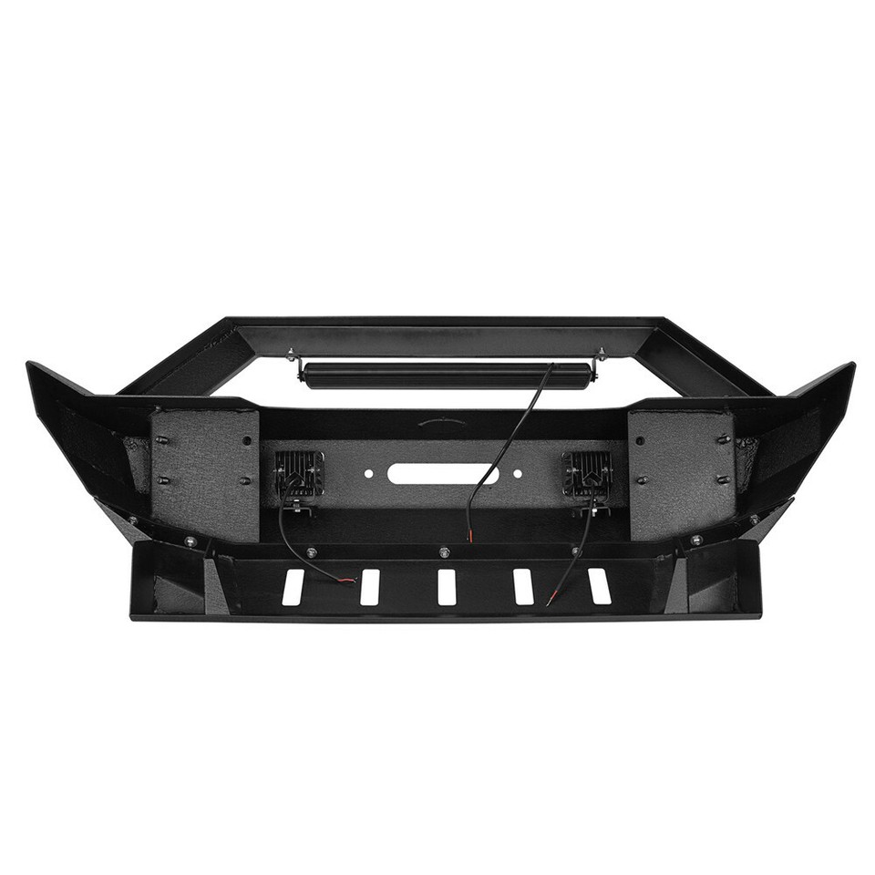 Fit 1824 Jeep Wrangler JL Front Winch Plate Bumper + Rear Bumper Steel