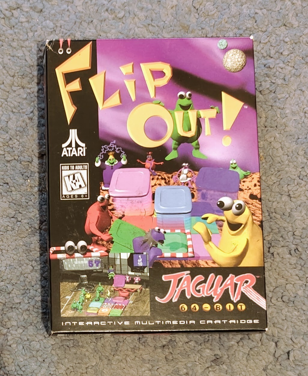 Flip Out! für Atari Jaguar - geprüft und komplett (CIB)