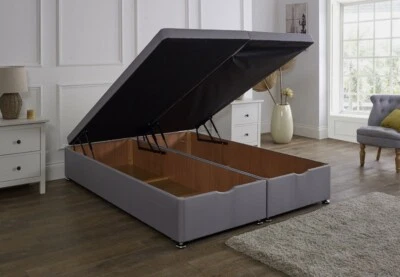 NEW OTTOMAN STORAGE FABRIC SIDE LIFT END LIFT NO STORAGE OPTIONS DIVAN BASE ONLY