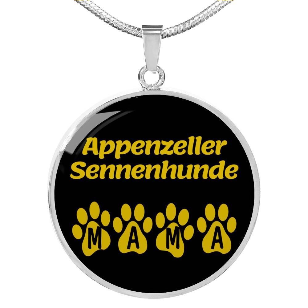 Appenzeller Sennenhunde Mama Circle Necklace Stainless Steel or 18k Gold 18-22