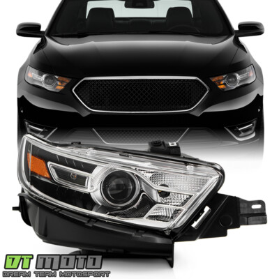 For 2016-2019 Ford Taurus Halogen w/ Black Trim Projector Headlight - Passenger