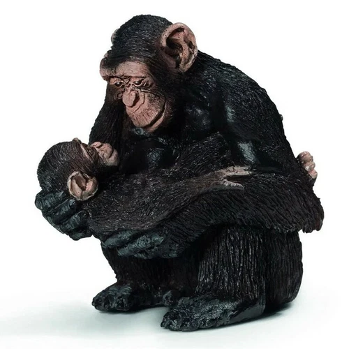 Schleich 14679 Chimpanzee with Baby Retired Toy Animal Figurine Model - NIP