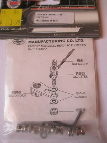 NEW WORLD MODELS LINKAGE CONNECTOR d2.1X6mm 1X4 SETS - Foto 2 di 2