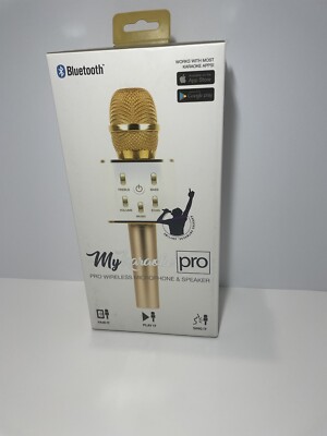 MyKaraoke Pro Bluetooth 2-in-1 Wireless Microphone & Speaker --NIB