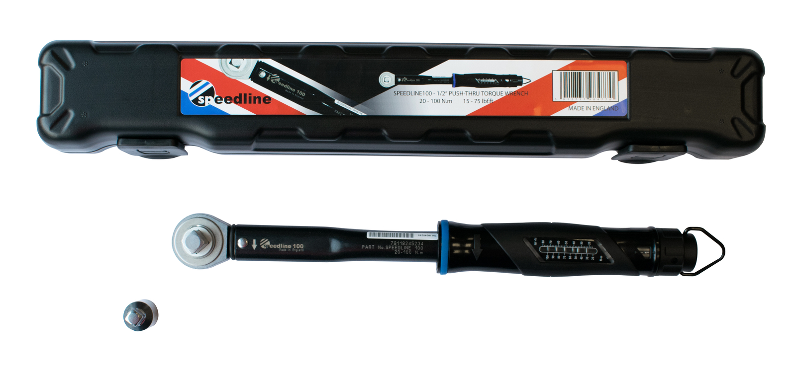 SPEEDLINE 100 - 1/2” Push-Thru Torque Wrench 20-100 Nm 15-75 lbs ft Made in UK