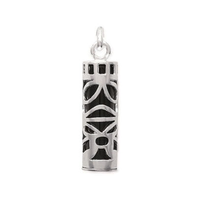 Collier Plaque Onyx Et Chaine Argent Massif 925 - Occasion