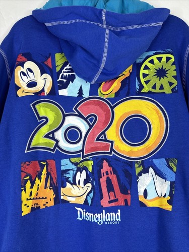 Disney Parks Full Zip Hoodie Sweater Mens Size L Blue Mickey Mouse Pluto New - Picture 11 of 17