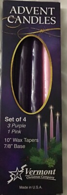 Christmas Advent Candle Set Set Of Four Made In U S A 10 