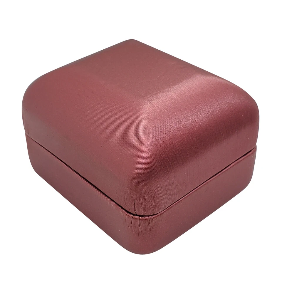 Burgundy Leatherette Jewelry Ring Gift Packaging Ring Boxes ~ Pack of 12 - Image 3 of 4