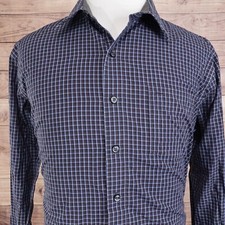 VAN HEUSEN STUDIO SLIM FIT LONG SLEEVE PLAID BUTTON DOWN SHIRT MENS SIZE XL