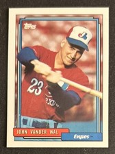 1993 Topps John Vander Wal Baseball Rookie Card (RC) #343 Expos OF VG O/C. rookie card picture