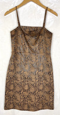 GB Gianni Bini Mini Dress Womens Small Sheath Snake Cocktail Evening Mob Wife
